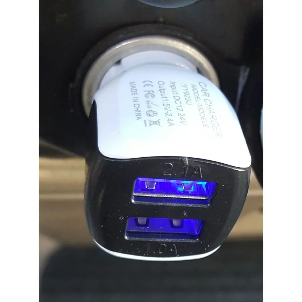 3 X LED Dual Port Car Charger